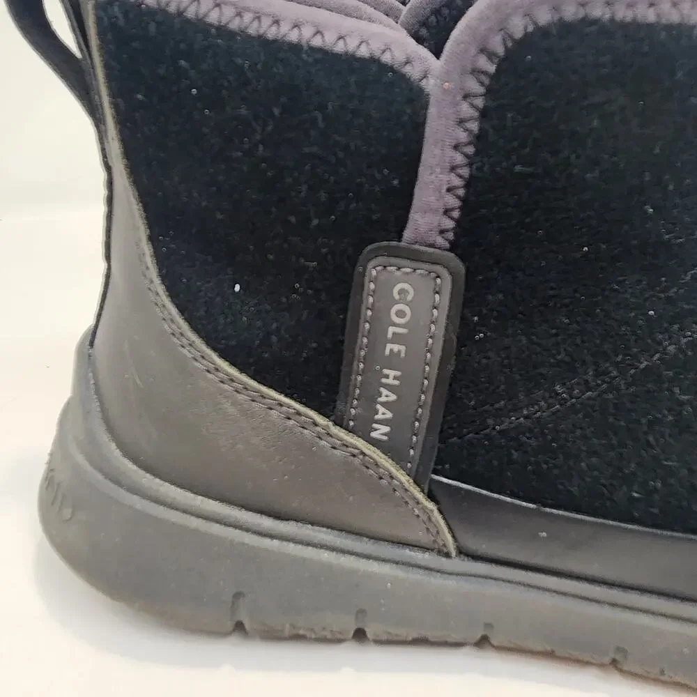 Cole Haan Generation Zerogrand Black Suede Pull On Boots Women Size 9B Casual